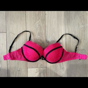Victorias Secret Very Sexy Push Up - Hot Pink Lace 34DD